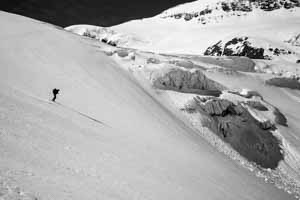 Skieur sur le glacier de la Grande Casse, Vanoise